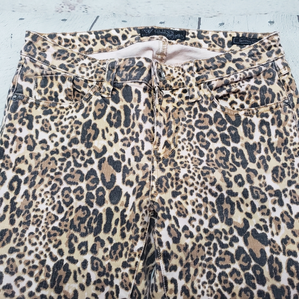 Guess Jeans Size 27 Britteny Skinny Leopard Print - Picture 3 of 8